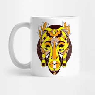 African Mask 1 - Yellow Edition Mug